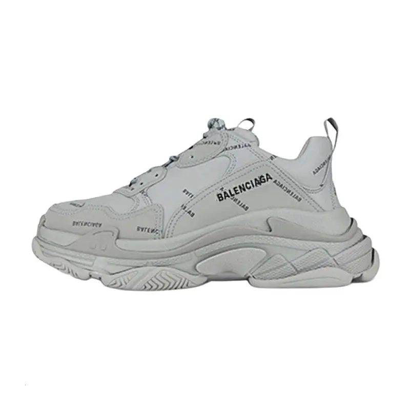 Balenciaga Triple S Low top Casual Shoes Men's Gray