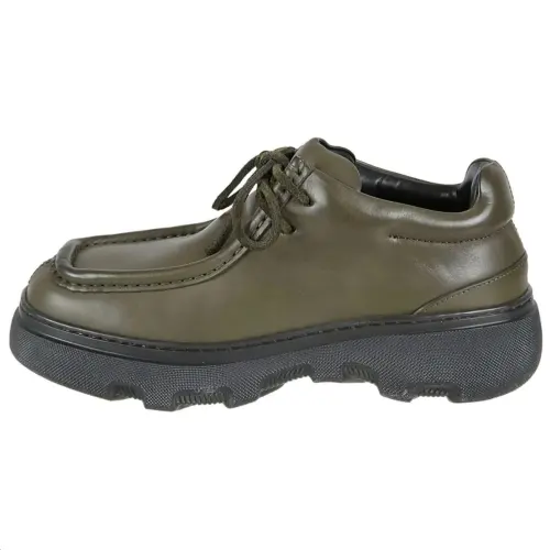 Burberry Calfskin Casual Shoes Men's Green