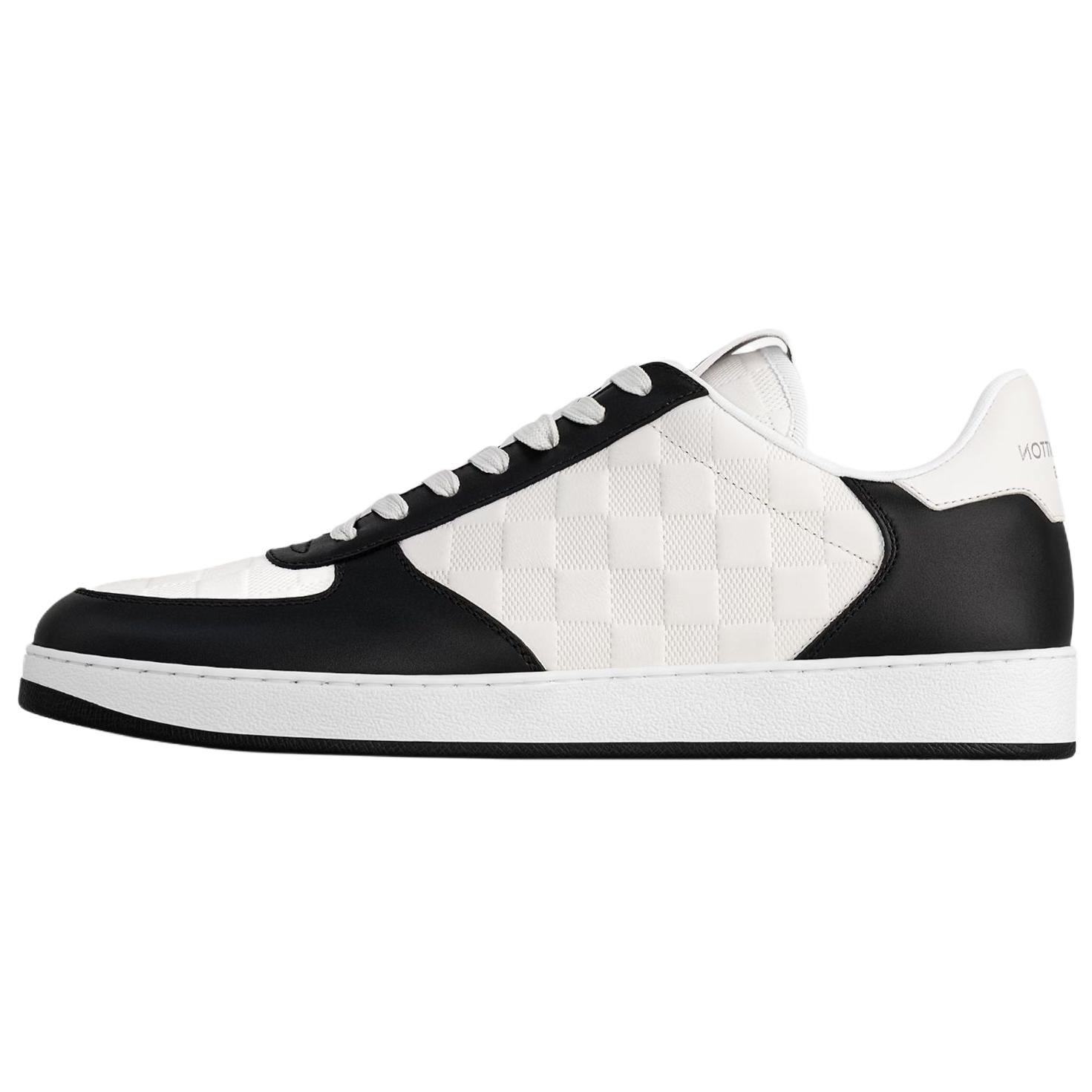 LOUIS VUITTON Rivoli Low top Skateboard Shoes Men's Black White