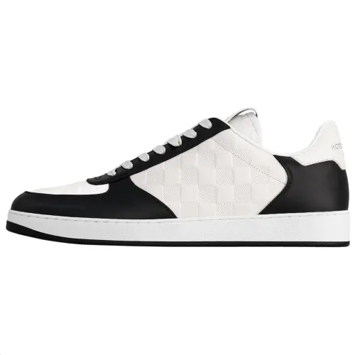 LOUIS VUITTON Rivoli Low top Skateboard Shoes Men's Black White