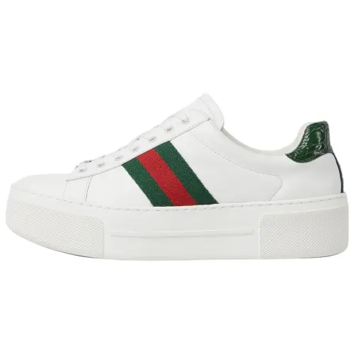Gucci Wmns Ace Low 'White Green Red' Women's