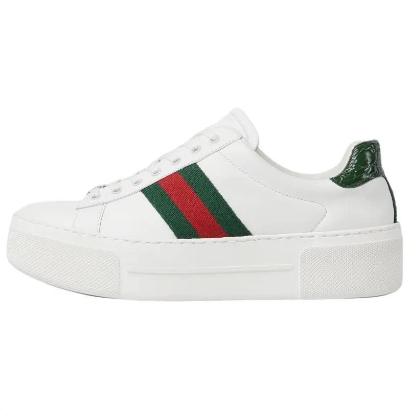 Gucci Wmns Ace Low 'White Green Red' Women's