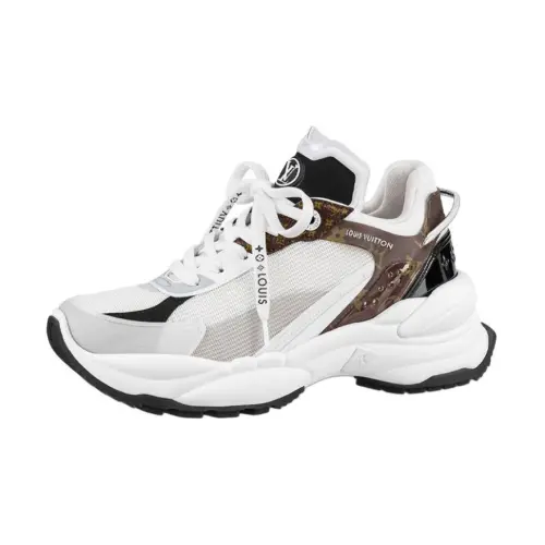 LOUIS VUITTON Run 55 White Monogram Women's