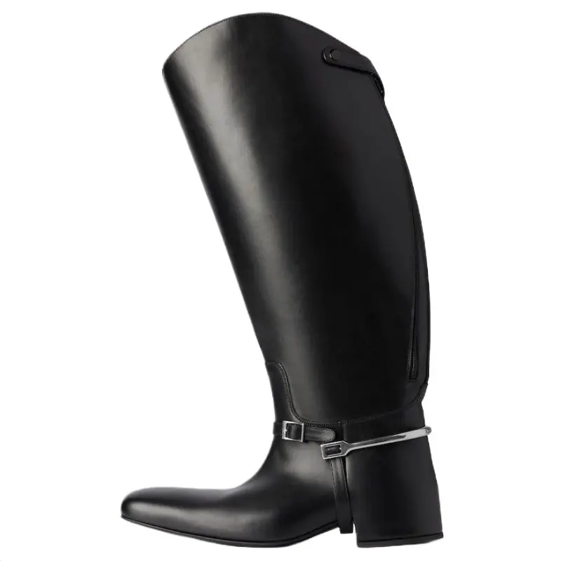 Balenciaga Excavator Knee high Boots 3cm Men's Black