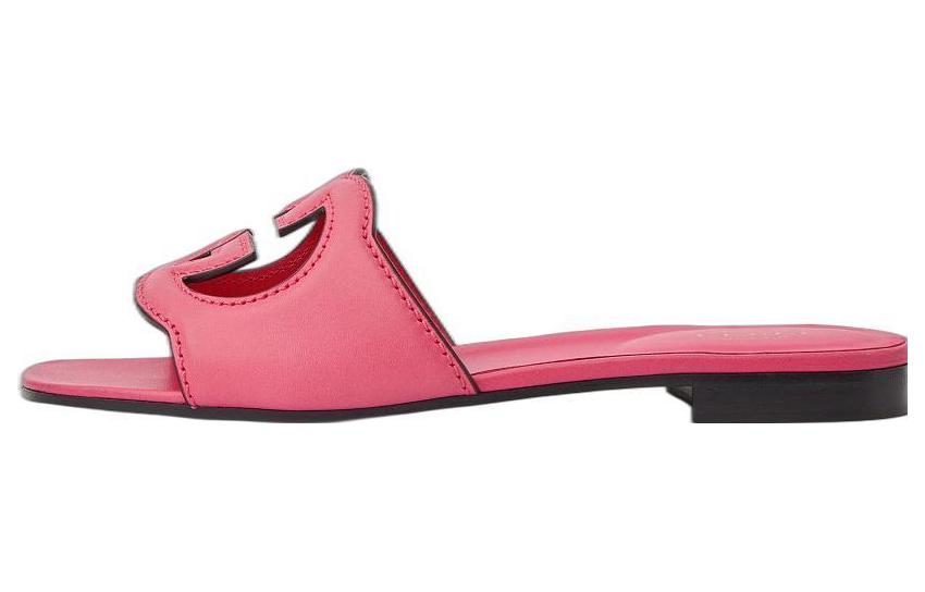 GUCCI Interlocking Slide Slippers Women's Dark Pink