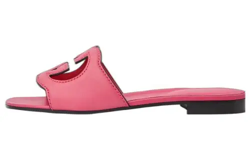 GUCCI Interlocking Slide Slippers Women's Dark Pink