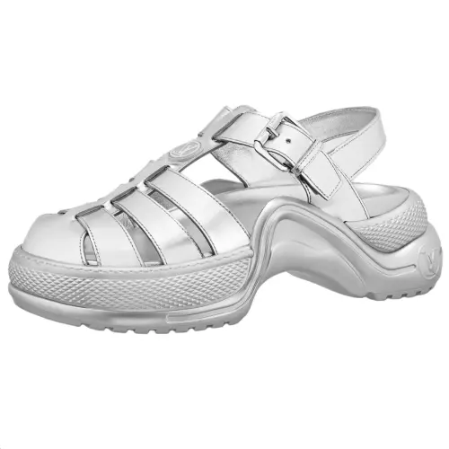 LOUIS VUITTON Archlight 1.0 Line Roman Sandals Women's Silver