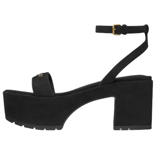 DIOR D Lane One Strap Sandals 7.5cm Women's Black