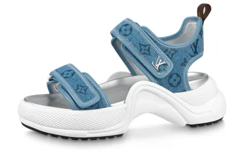 LOUIS VUITTON Archlight Denim Beach Sandals Women's Blue