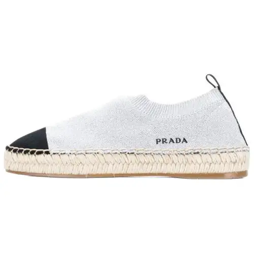 PRADA Fabric Espadrilles Women's Gray