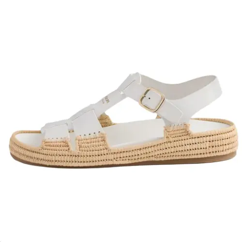 PRADA One Strap Sandals Women's White
