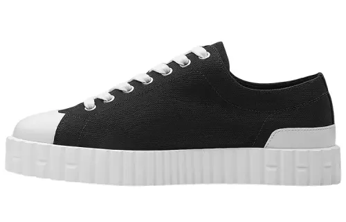 HERMES Cross Low top Stylish Skateboarding Shoes Women's Black