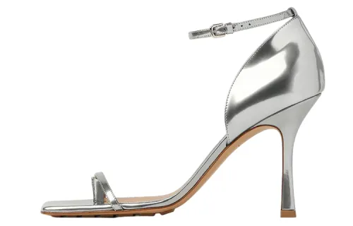 Bottega Veneta Stretch One Strap Sandals Women's Silver