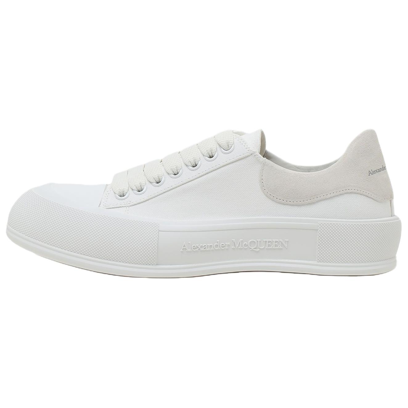 Мужские кеды Alexander McQueen Deck (белые)