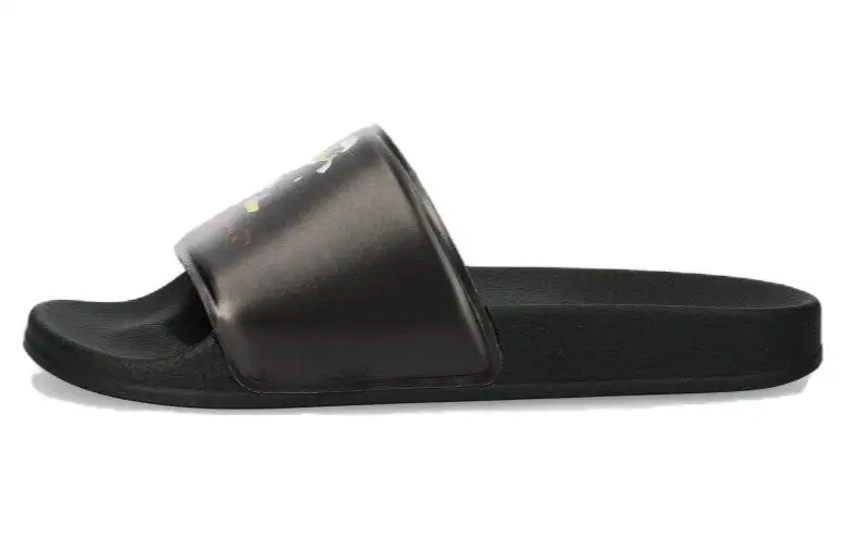 KARL LAGERFELD / Karl Lagerfeld Jeans Leather Slide Slippers Women's Black