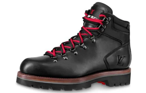 LOUIS VUITTON Oberkampf Combat Boots Men's Black