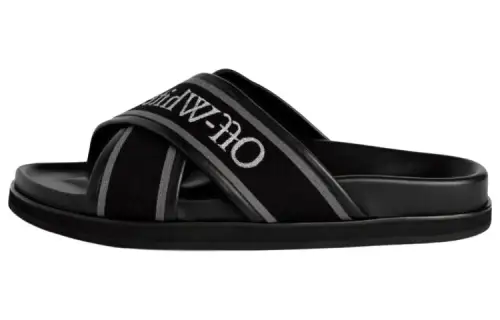 OFF WHITE Cloud Logo strap Crossover Slides