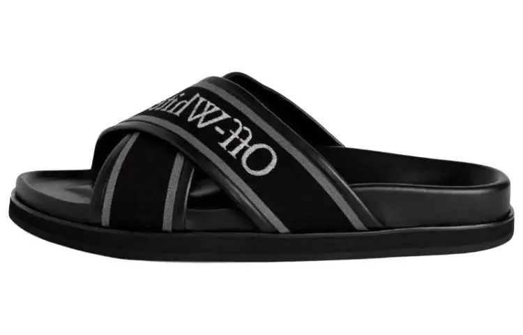 OFF WHITE Cloud Logo strap Crossover Slides