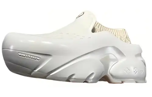 LOUIS VUITTON Shark Closed Toe Slippers Men's White