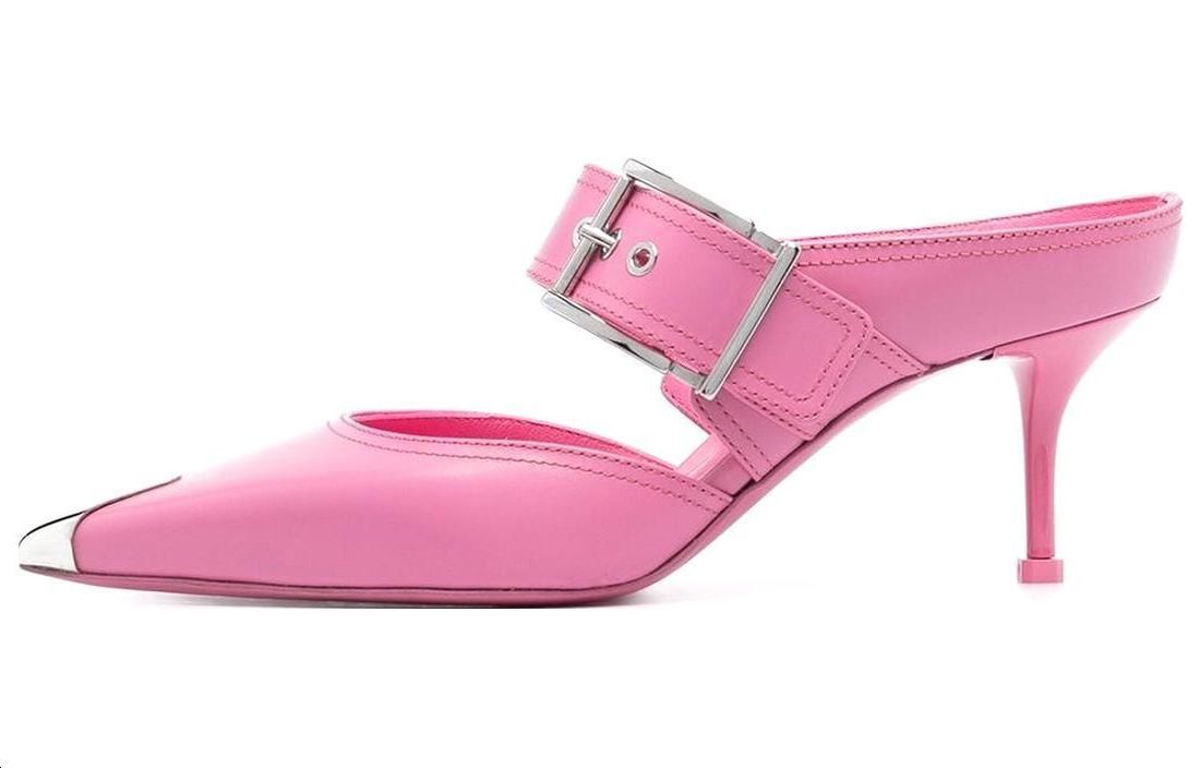 Женские сабо Alexander Alexander McQueen Punk 7.5cm (розовые)