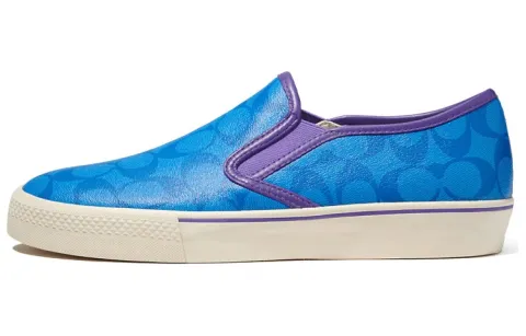 COACH Slip on Stylish Skateboarding Shoes Men's Blue