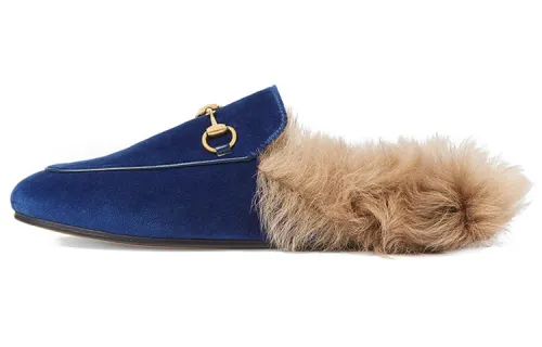 GUCCI Closed Toe Slippers Women's Blue