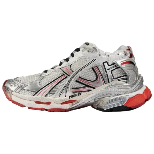 Balenciaga Mesh Runner Low top Casual Shoes Men's Silver