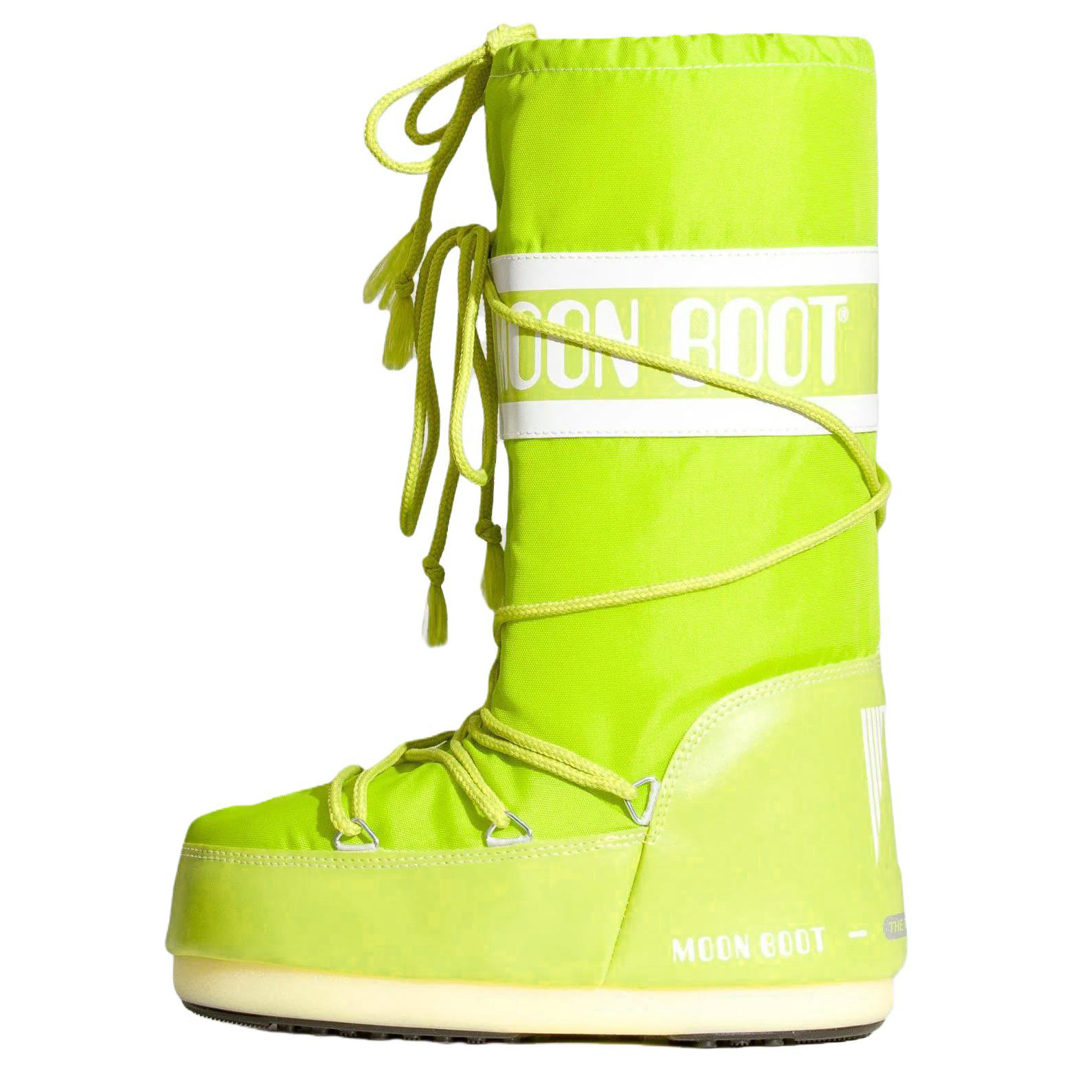 Сапоги Moon Boot со шнуровкой (зеленые)