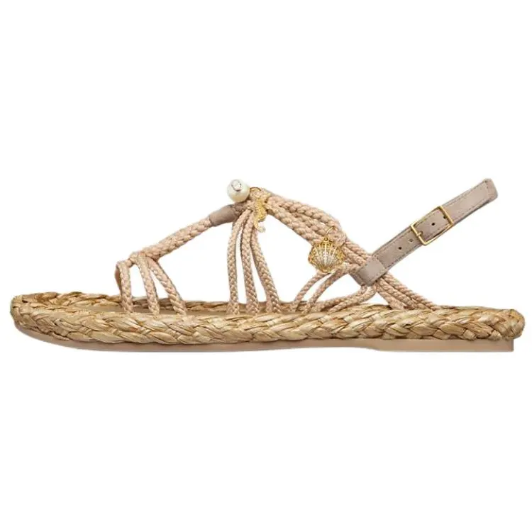 DIOR Dioriviera OCEAN Fabric One Strap Sandals Women's Beige