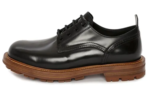 Alexander McQueen Shiny Derby Oxfords Black Brown