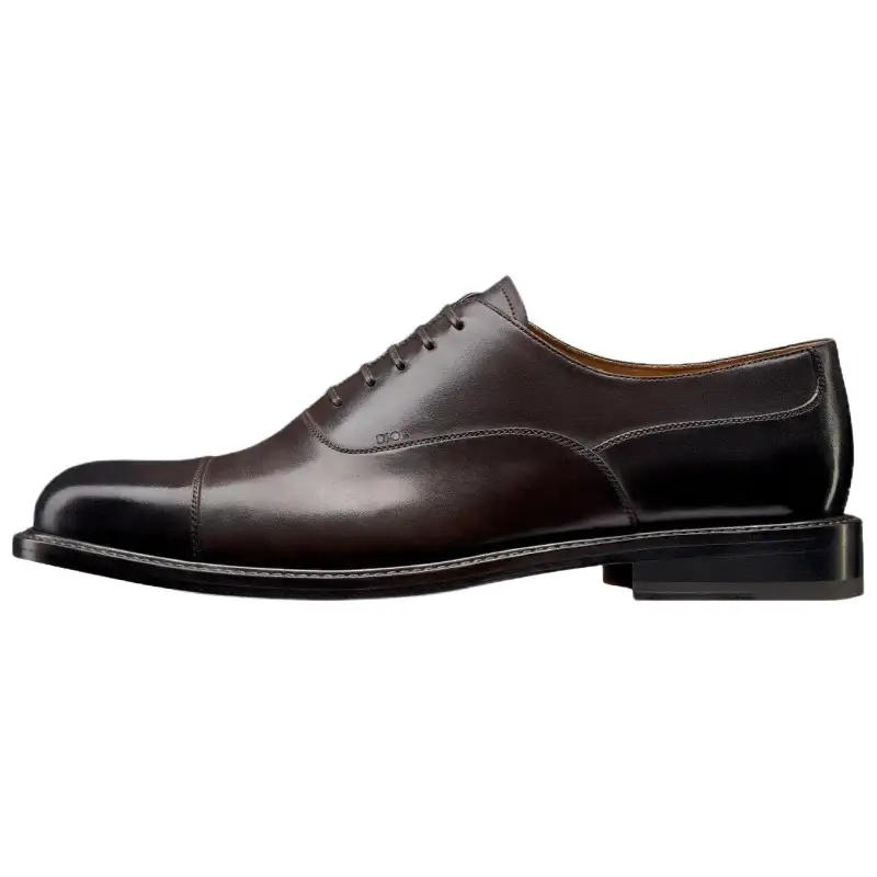 DIOR Embassy Cow Leather Dress Shoes Men's Brown