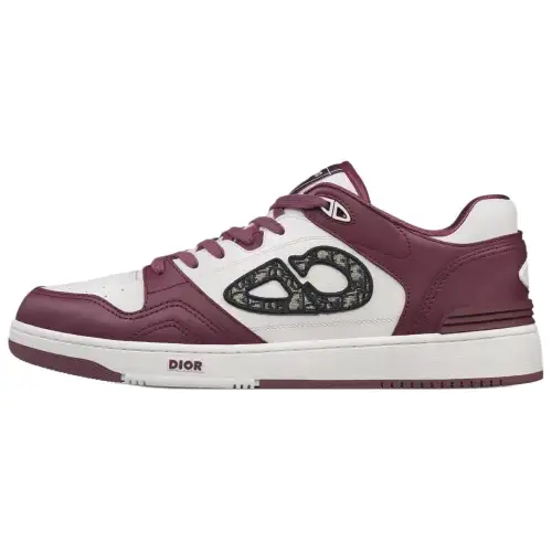DIOR B57 Cow Leather Low top Skateboard Shoes Unisex Burgundy