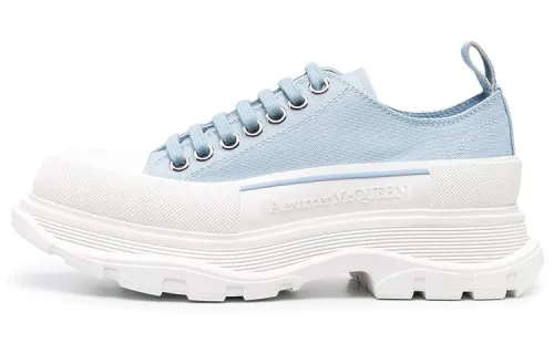 Alexander McQueen Tread Slick Low Lace Up 'Blue White' Women's