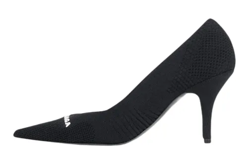 Balenciaga Knife 2.0 80mm Pump 'Black And White Textured Recycled Knit' Women's