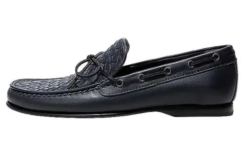 Bottega Veneta Leather Casual Shoes Men's Black
