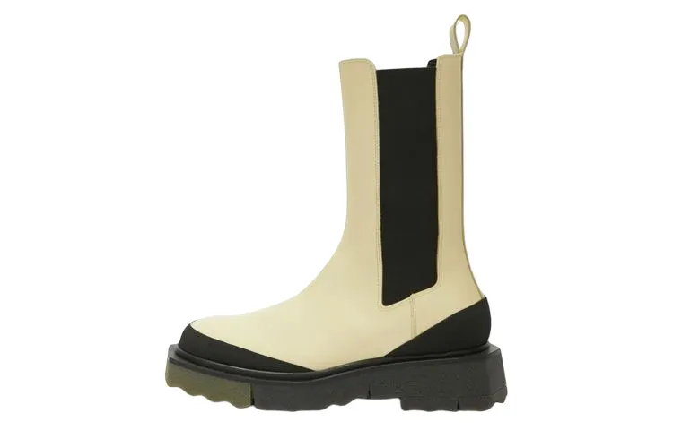 OFF WHITE Round Toe Chelsea Boots Women's
