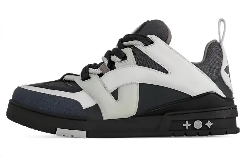 LOUIS VUITTON Skate Low Sneakers Black White