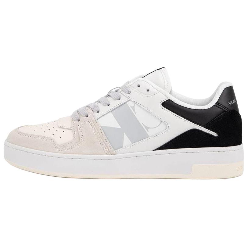 CKJ CALVIN KLEIN JEANS Low top Sports Skateboard Shoes Men's Moon White/Space Black