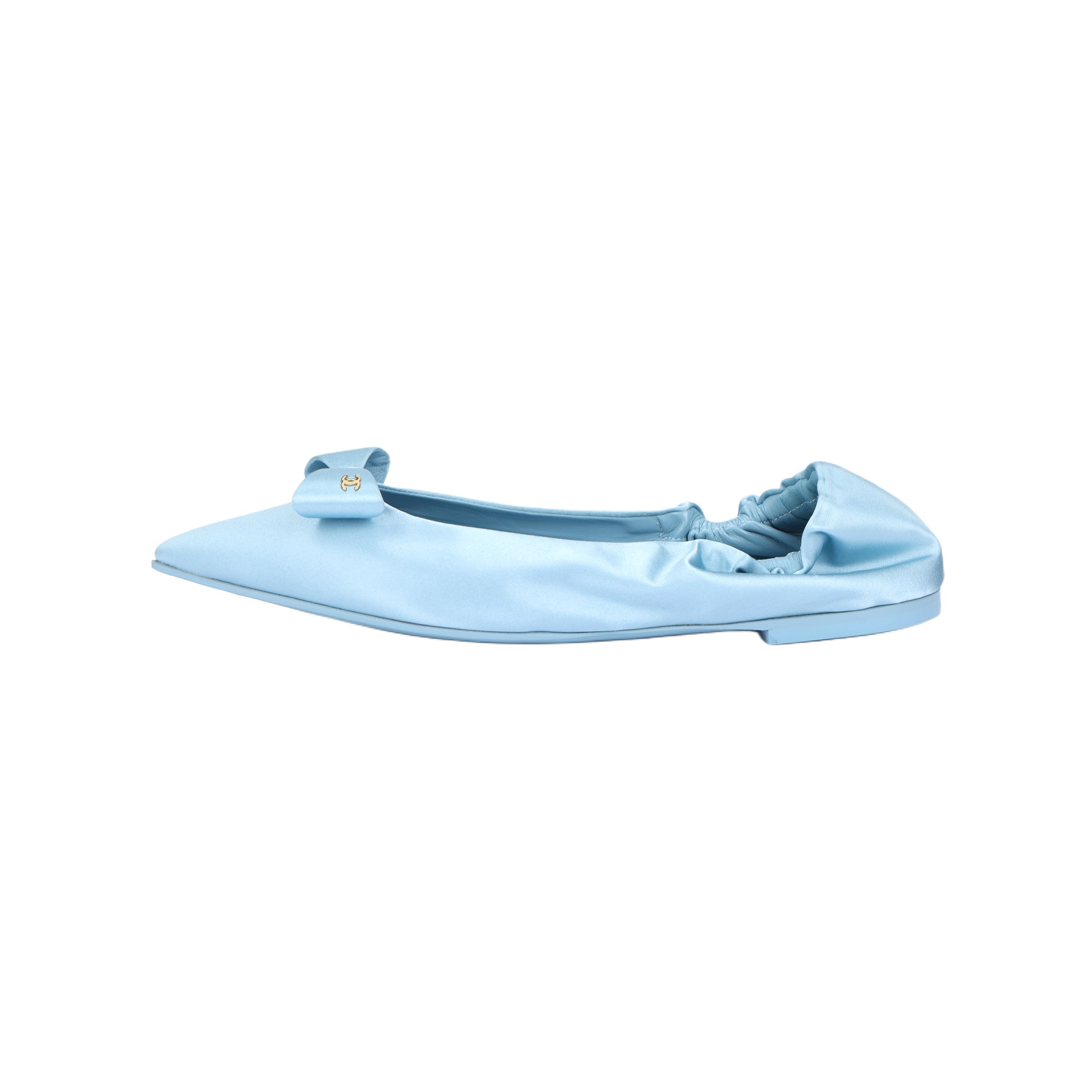 CHANEL 25A Silk Casual Shoes 1CM Women's Blue