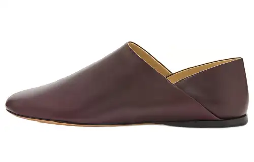 LOEWE Toy Leather Flat Shoes Women's Burgundy