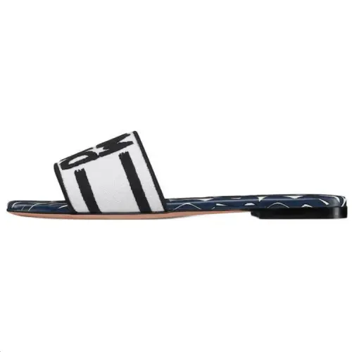 DIOR Dway Slide Slippers Women's White