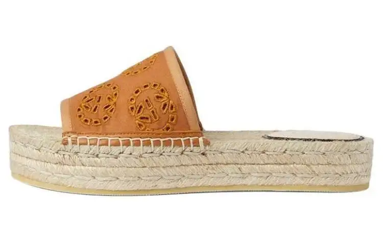GUCCI Interlocking Slide Slippers Women's Brown