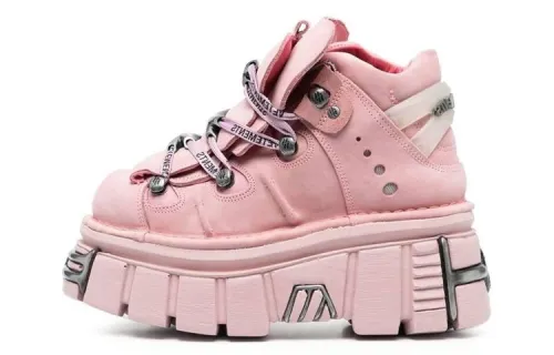 NEW ROCK x Vetements Mid top Platform Shoes Women's Pink