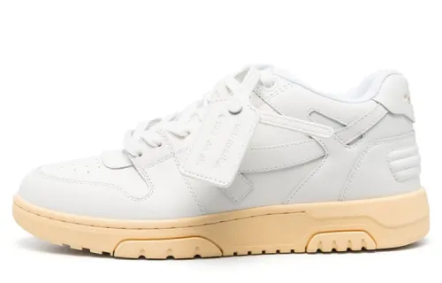 OFF WHITE Out Of Office Ooo Low Tops White Yellow