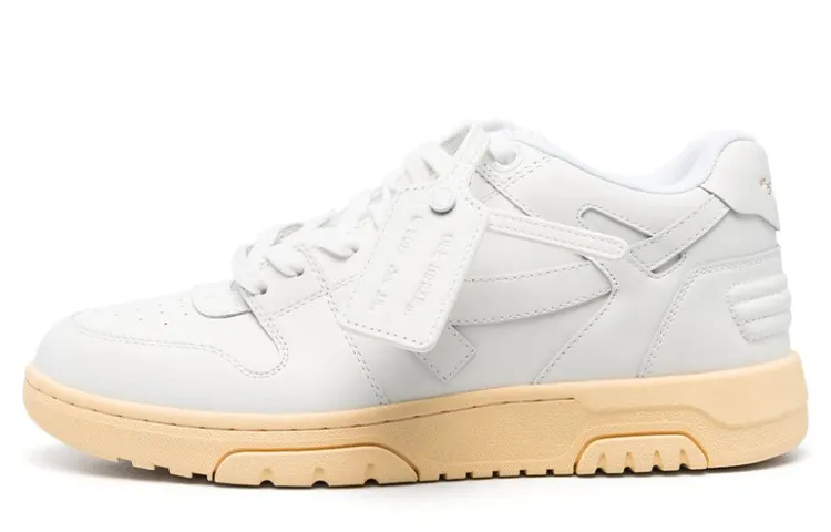 OFF WHITE Out Of Office Ooo Low Tops White Yellow