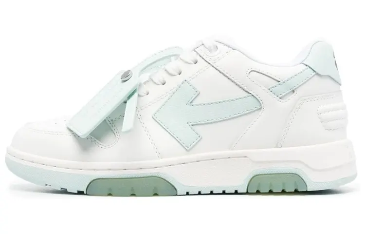 OFF WHITE Out Of Office Low Top Sneaker 'White Teal' Women's