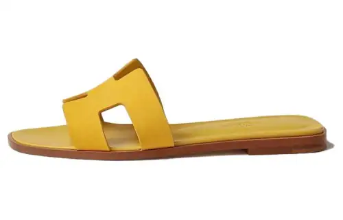 HERMES Oran Slide Slippers Women's Yellow