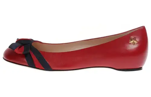 GUCCI Leather Women's Casual Shoes Women's Red
