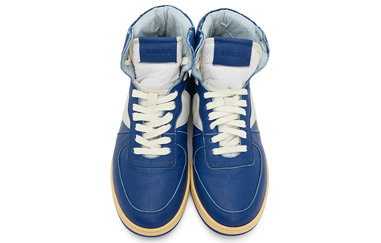 RHUDE High top Skateboard Shoes Men's Blue White