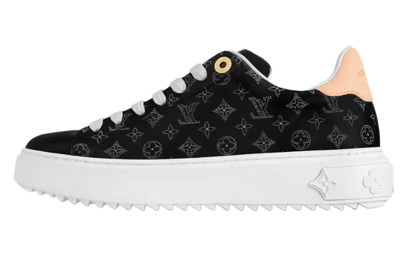 LOUIS VUITTON Time Out Low top Skateboard Shoes Women's Black